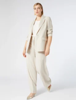 Marina Rinaldi Veste blazer en crêpe envers satin BEIGE Fashion