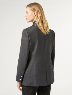 Marina Rinaldi Veste blazer en laine et soie BLEUJEANS Online
