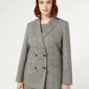 Marina Rinaldi Veste blazer en laine foulée NOIRBLANC New