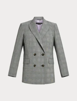 Marina Rinaldi Veste blazer en laine foulée NOIRBLANC New