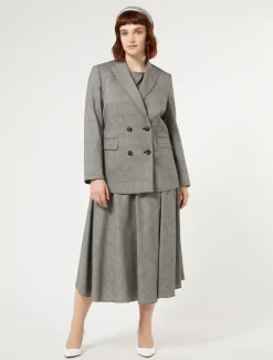 Marina Rinaldi Veste blazer en laine foulée NOIRBLANC New