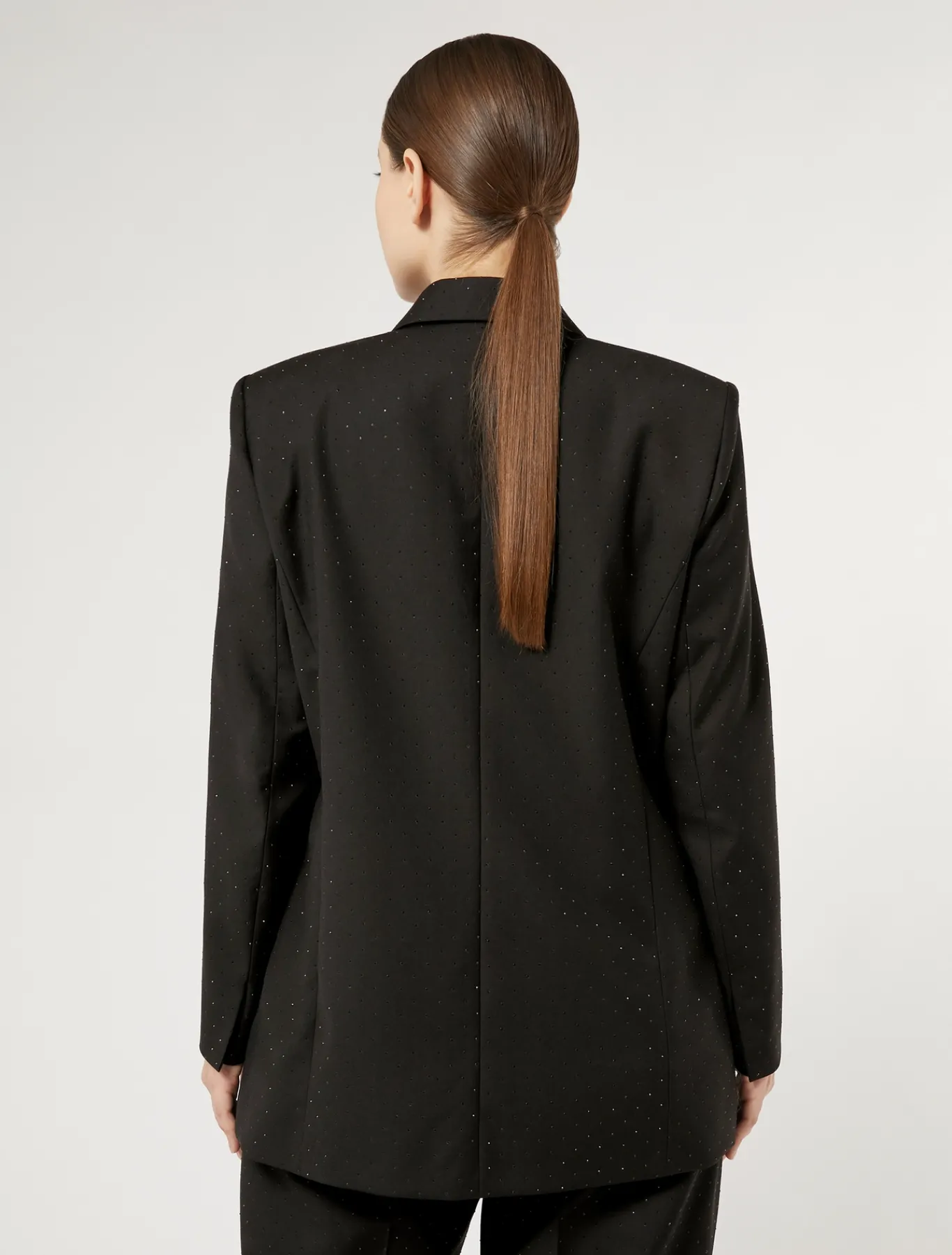 Marina Rinaldi Veste blazer en levantine avec strass NOIR Discount