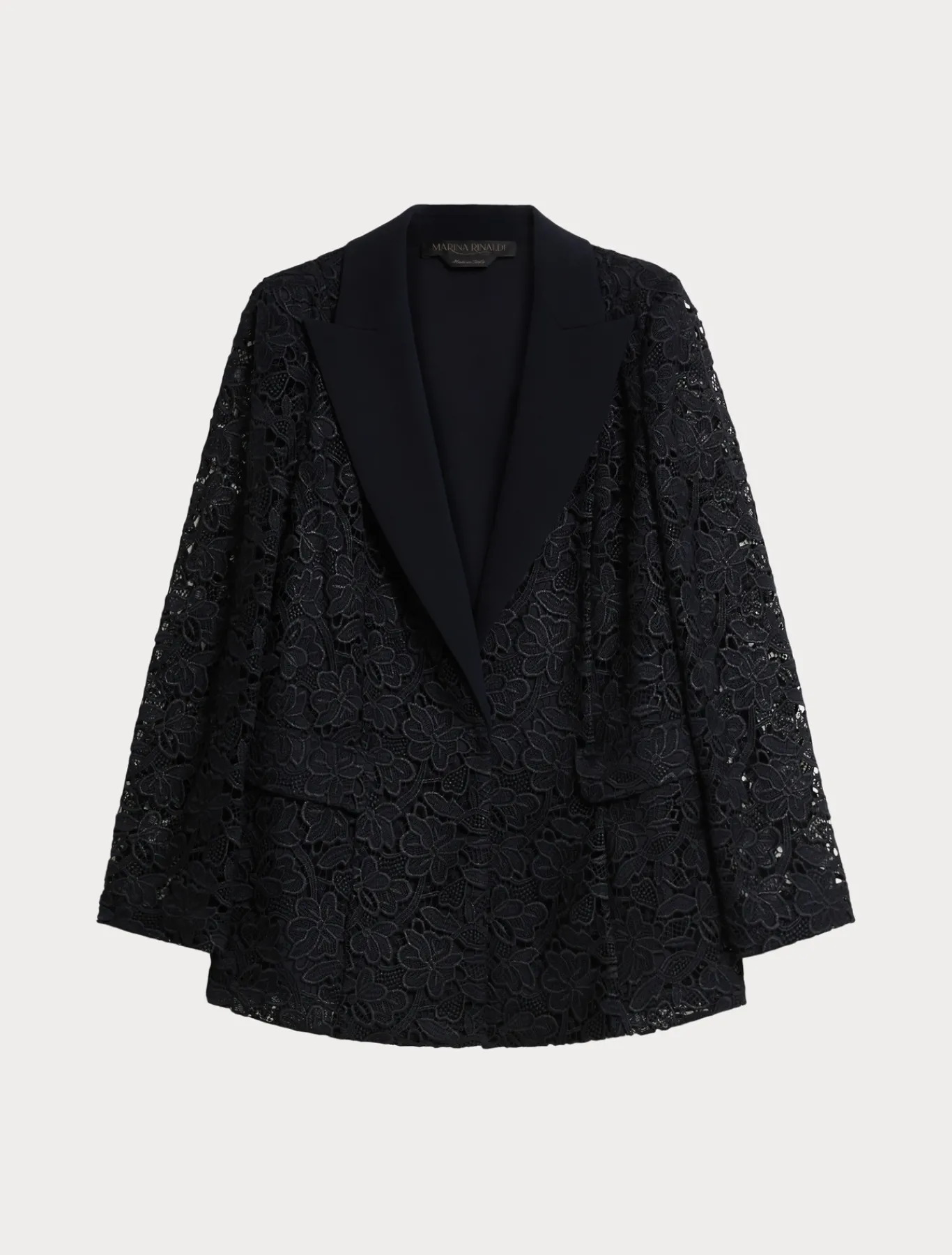 Marina Rinaldi Veste blazer en macramé lamé BLEUNUIT New