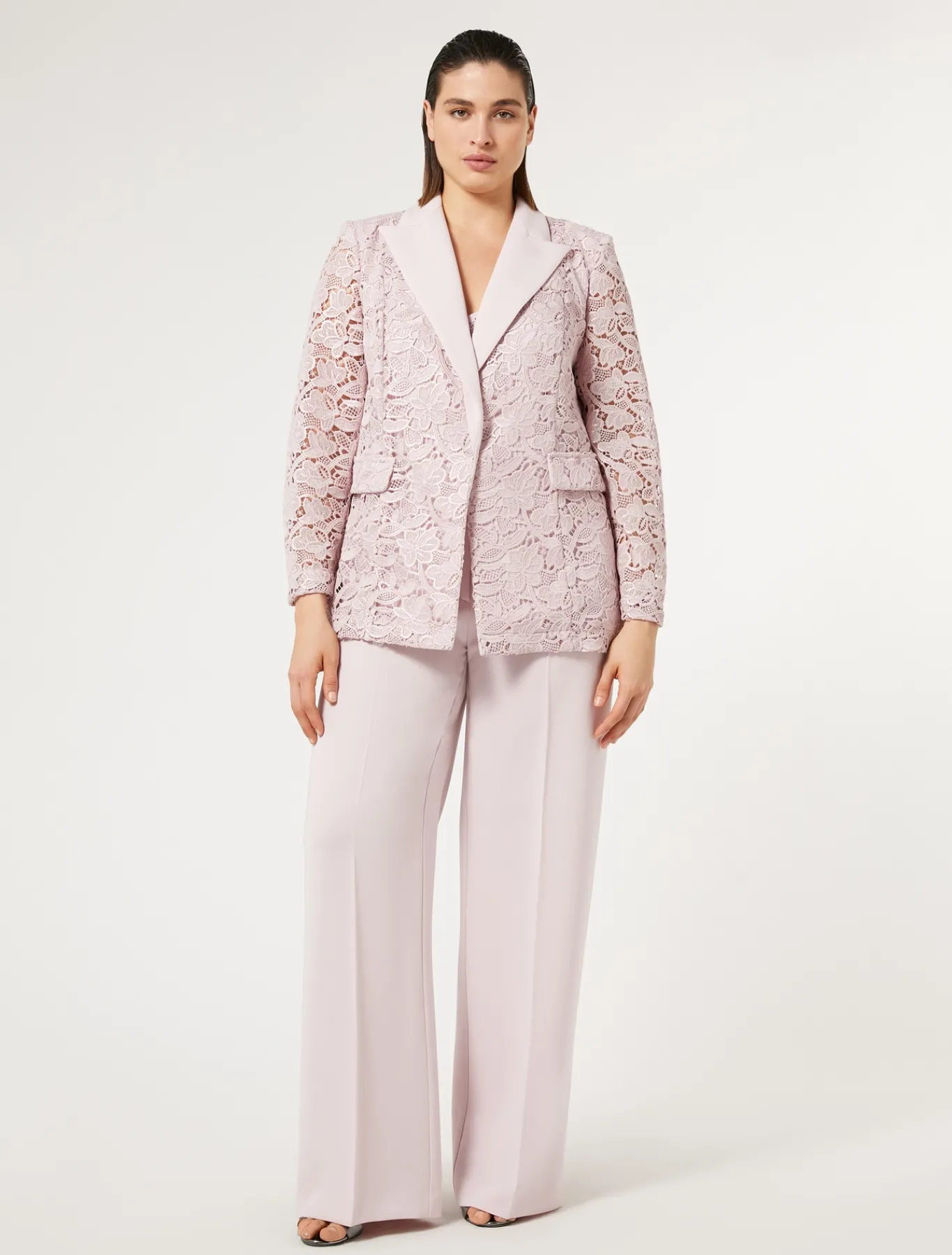 Marina Rinaldi Veste blazer en macramé lamé ROSE New