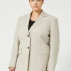 Marina Rinaldi Veste blazer en toile de laine stretch BEIGE Fashion