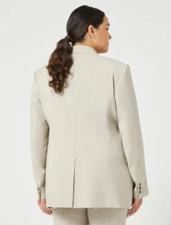 Marina Rinaldi Veste blazer en toile de laine stretch BEIGE Fashion