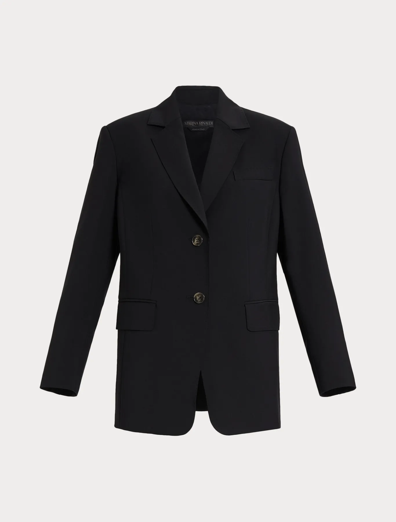 Marina Rinaldi Veste blazer en toile de laine stretch NOIR Outlet