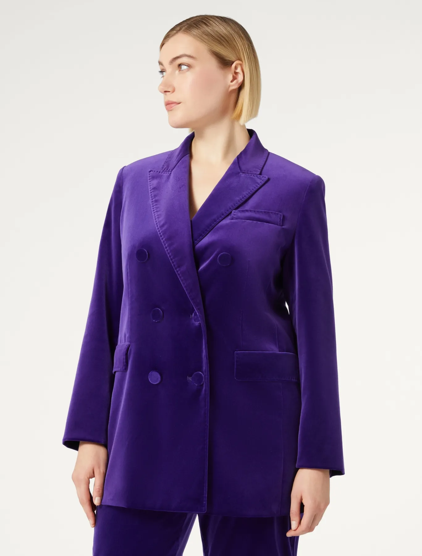 Marina Rinaldi Veste blazer en velours VIOLET Fashion
