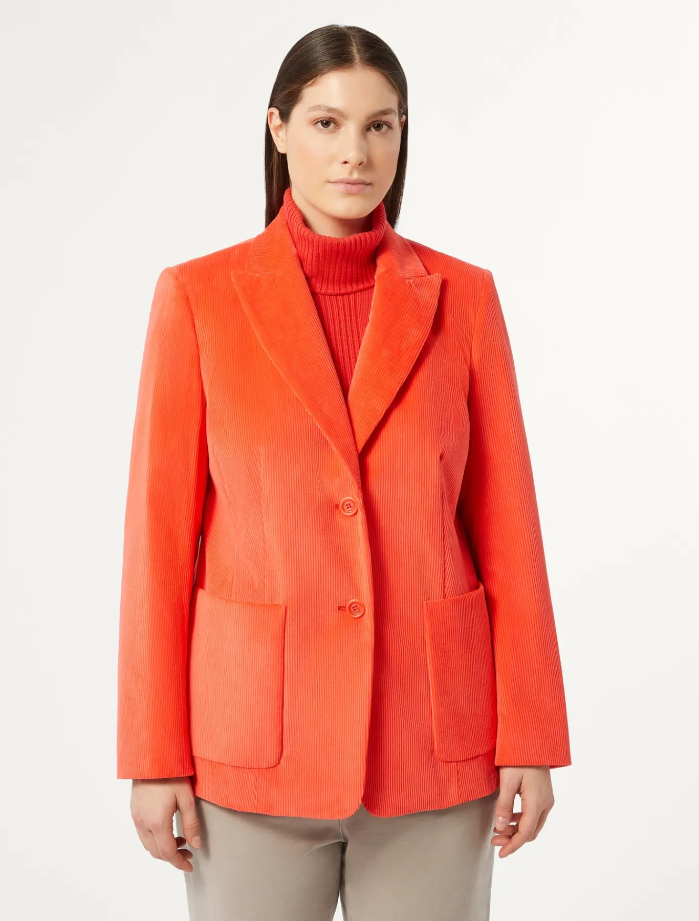 Marina Rinaldi Veste blazer en velours CORAIL Clearance