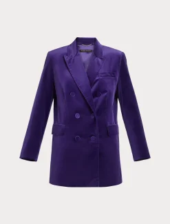 Marina Rinaldi Veste blazer en velours VIOLET Fashion