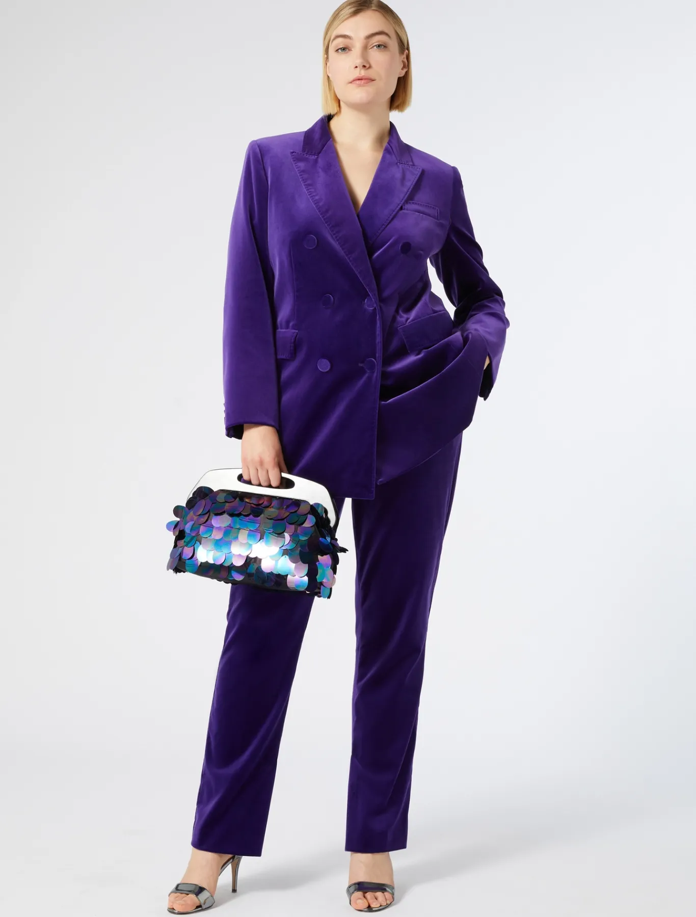 Marina Rinaldi Veste blazer en velours VIOLET Fashion