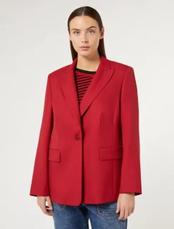 Marina Rinaldi Veste blazer en viscose mélangée ROUGE Fashion