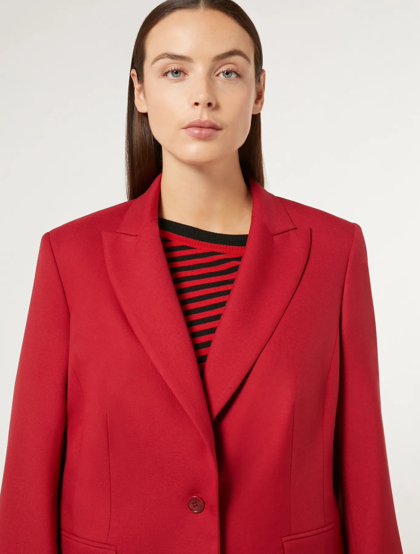 Marina Rinaldi Veste blazer en viscose mélangée ROUGE Fashion