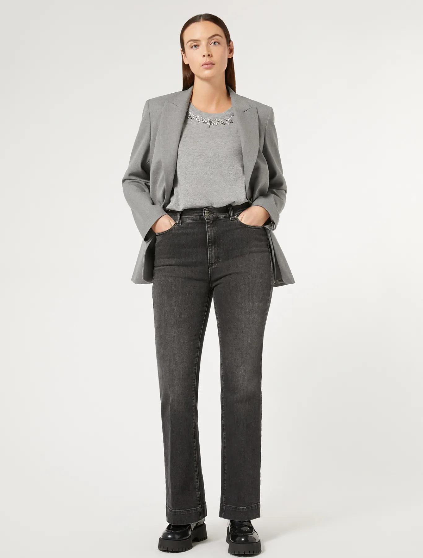 Marina Rinaldi Veste blazer en viscose mélangée GRISMOYEN New