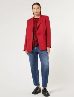 Marina Rinaldi Veste blazer en viscose mélangée ROUGE Fashion