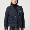 Marina Rinaldi Veste blazer teinte en fil à motif BLEUNUIT Hot
