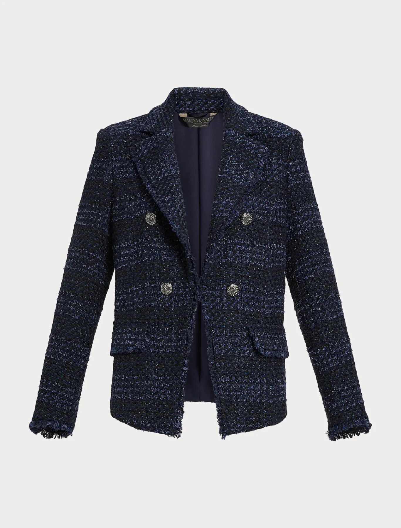 Marina Rinaldi Veste blazer teinte en fil à motif BLEUNUIT Hot