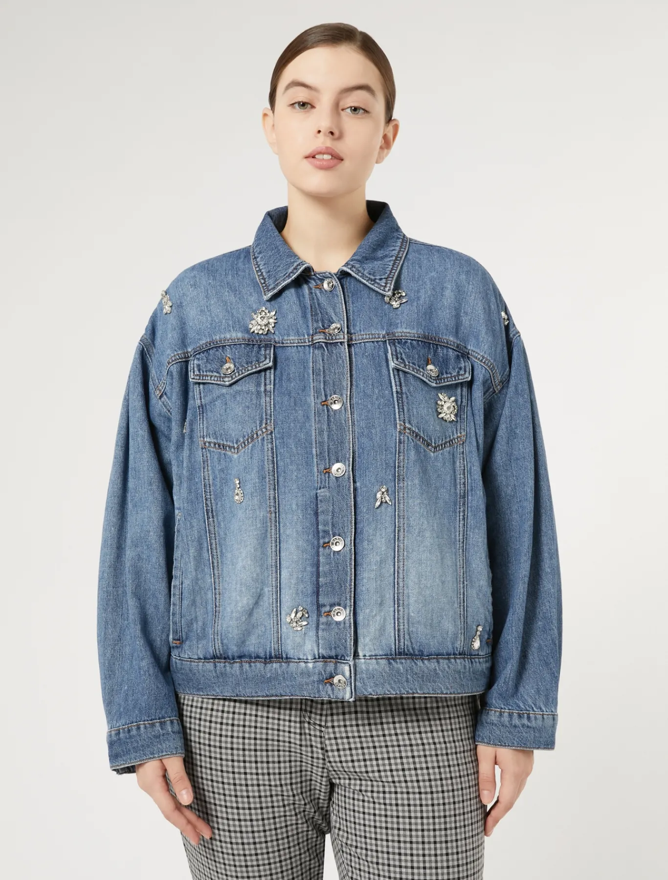 Marina Rinaldi Veste courte en denim BLEU Discount