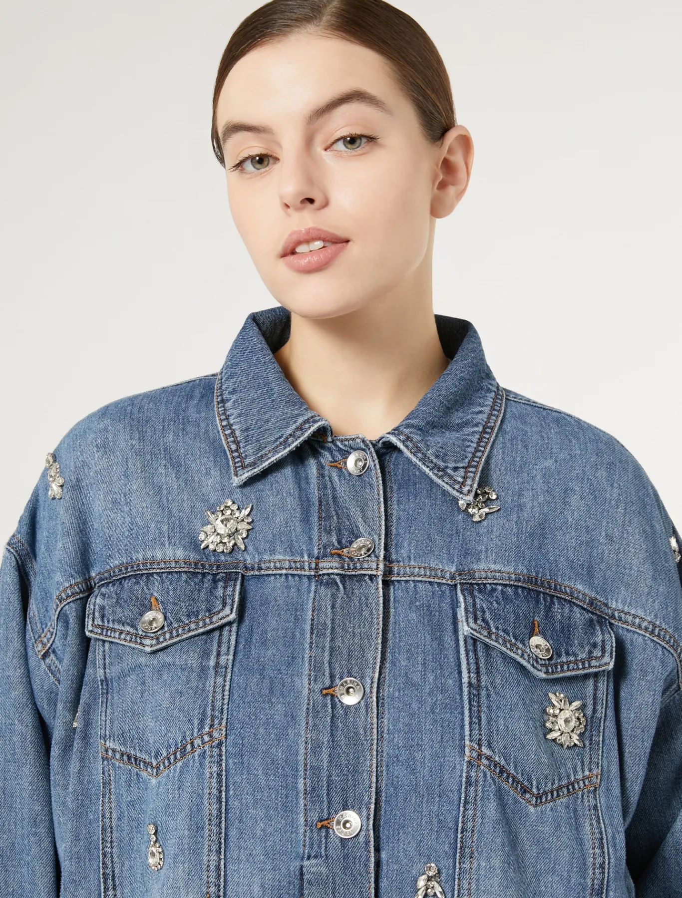 Marina Rinaldi Veste courte en denim BLEU Discount