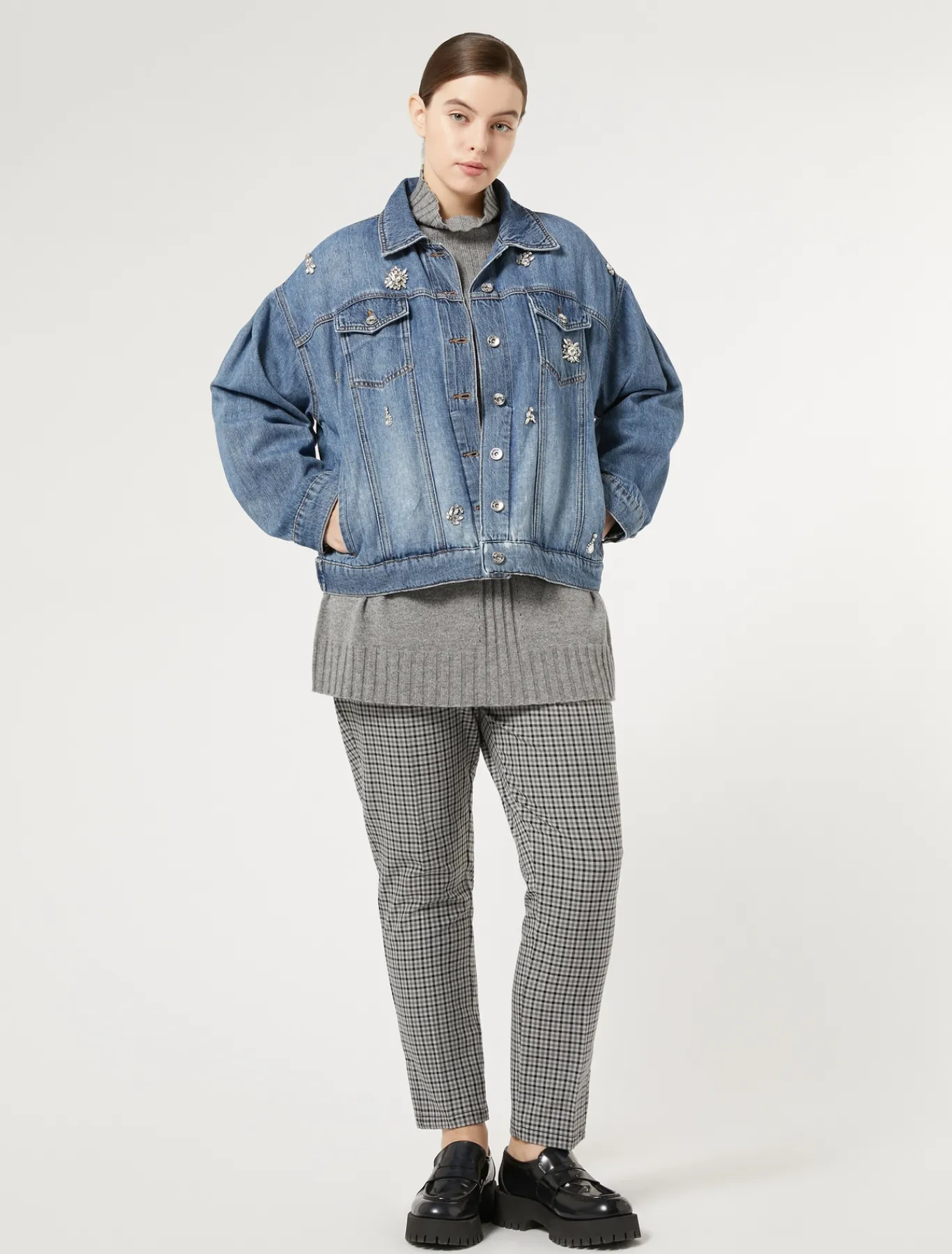 Marina Rinaldi Veste courte en denim BLEU Discount