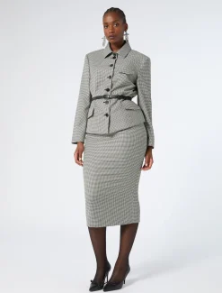 Marina Rinaldi Veste en batavia de laine stretch NOIRBLANC Discount