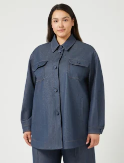Marina Rinaldi Veste en bull de coton mélangé BLEUJEANS Best