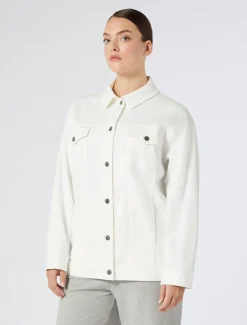 Marina Rinaldi Veste en bull de coton stretch BLANC Fashion