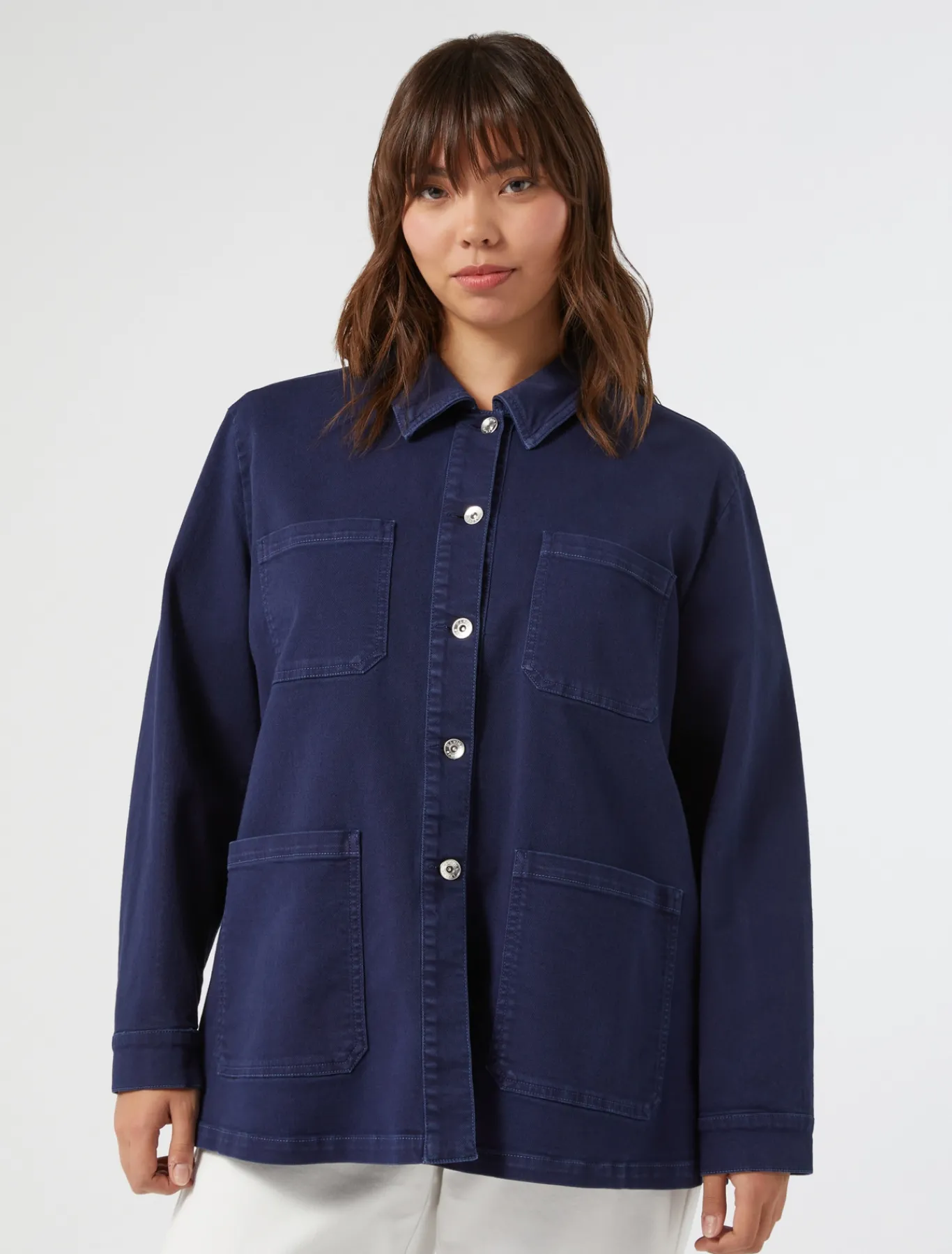 Marina Rinaldi Veste en bull de coton stretch BLEUDECHINE Online