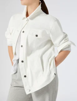 Marina Rinaldi Veste en bull de coton stretch BLANC Fashion