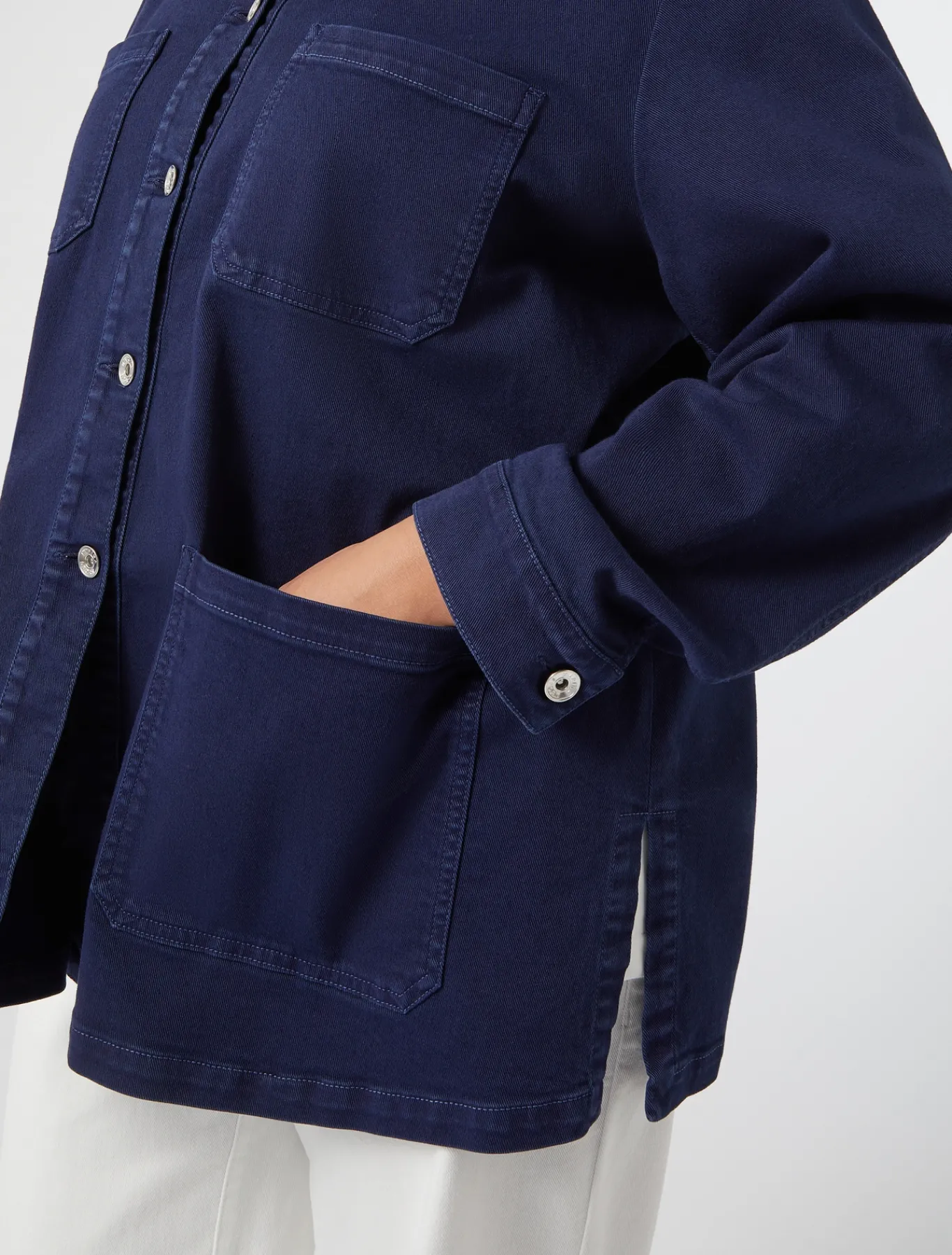 Marina Rinaldi Veste en bull de coton stretch BLEUDECHINE Online