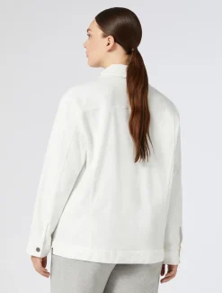 Marina Rinaldi Veste en bull de coton stretch BLANC Fashion