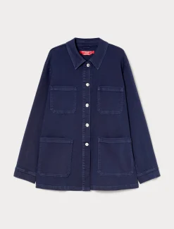 Marina Rinaldi Veste en bull de coton stretch BLEUDECHINE Online