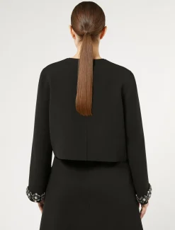 Marina Rinaldi Veste en cady avec strass NOIR Hot