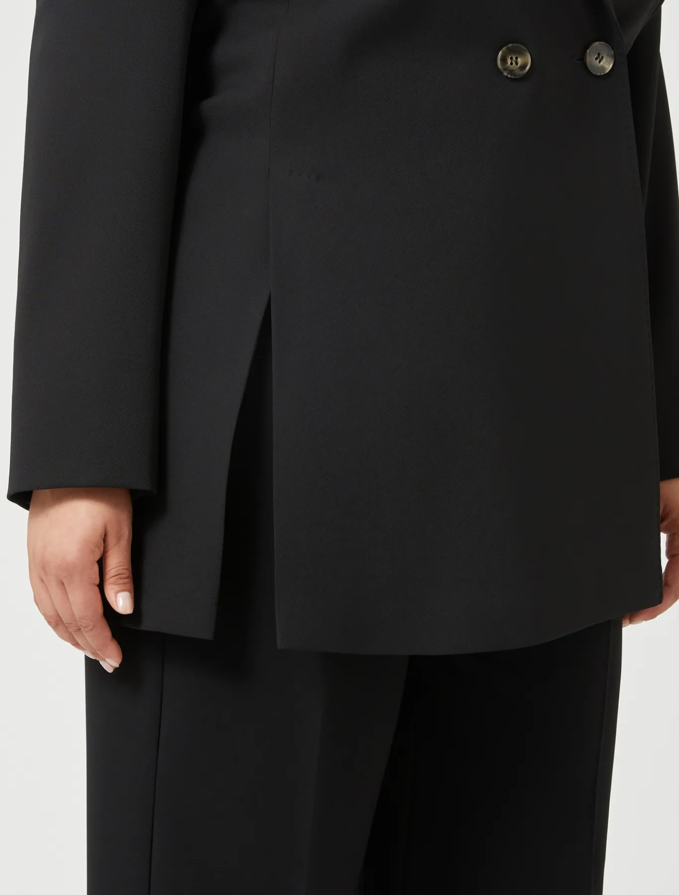 Marina Rinaldi Veste en crêpe de satin de laine NOIR Clearance