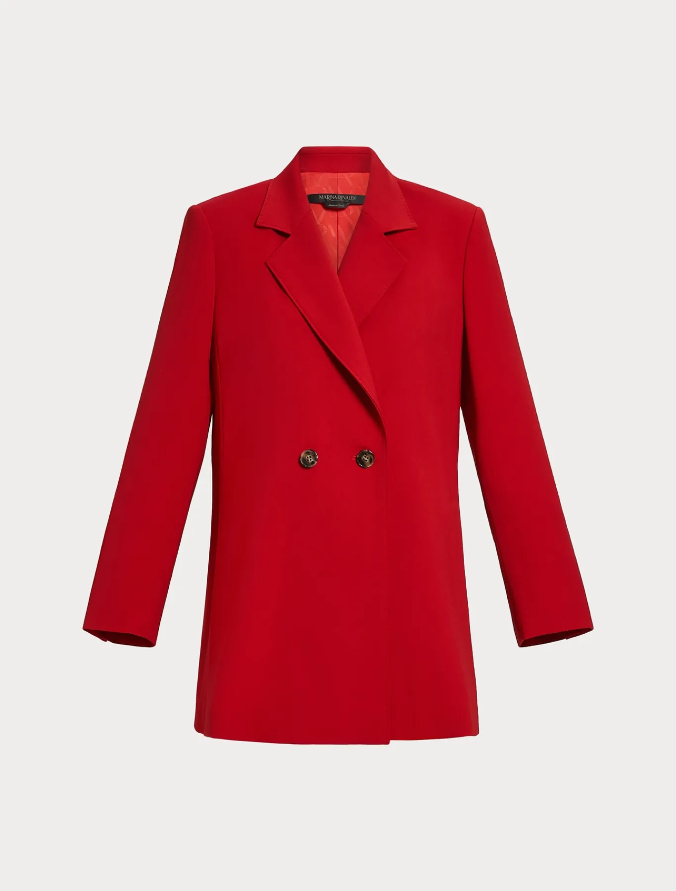 Marina Rinaldi Veste en crêpe de satin de laine ROUGE Discount