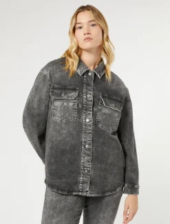 Marina Rinaldi Veste en denim de coton NOIR Best