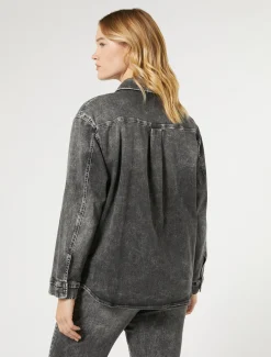 Marina Rinaldi Veste en denim de coton NOIR Best