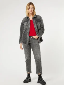 Marina Rinaldi Veste en denim de coton NOIR Best