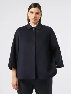 Marina Rinaldi Veste en double de laine et cachemire BLEUNUIT Outlet