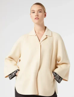 Marina Rinaldi Veste en double de laine et cachemire POUDRE Best