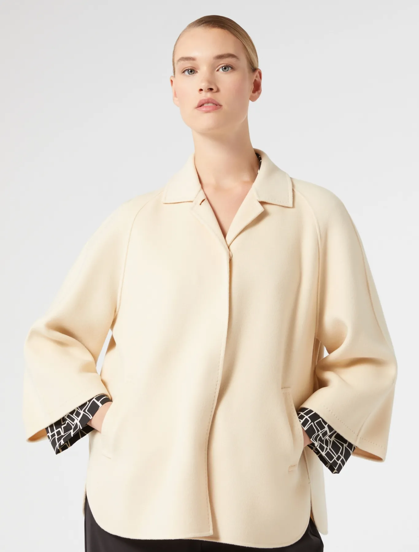 Marina Rinaldi Veste en double de laine et cachemire POUDRE Best
