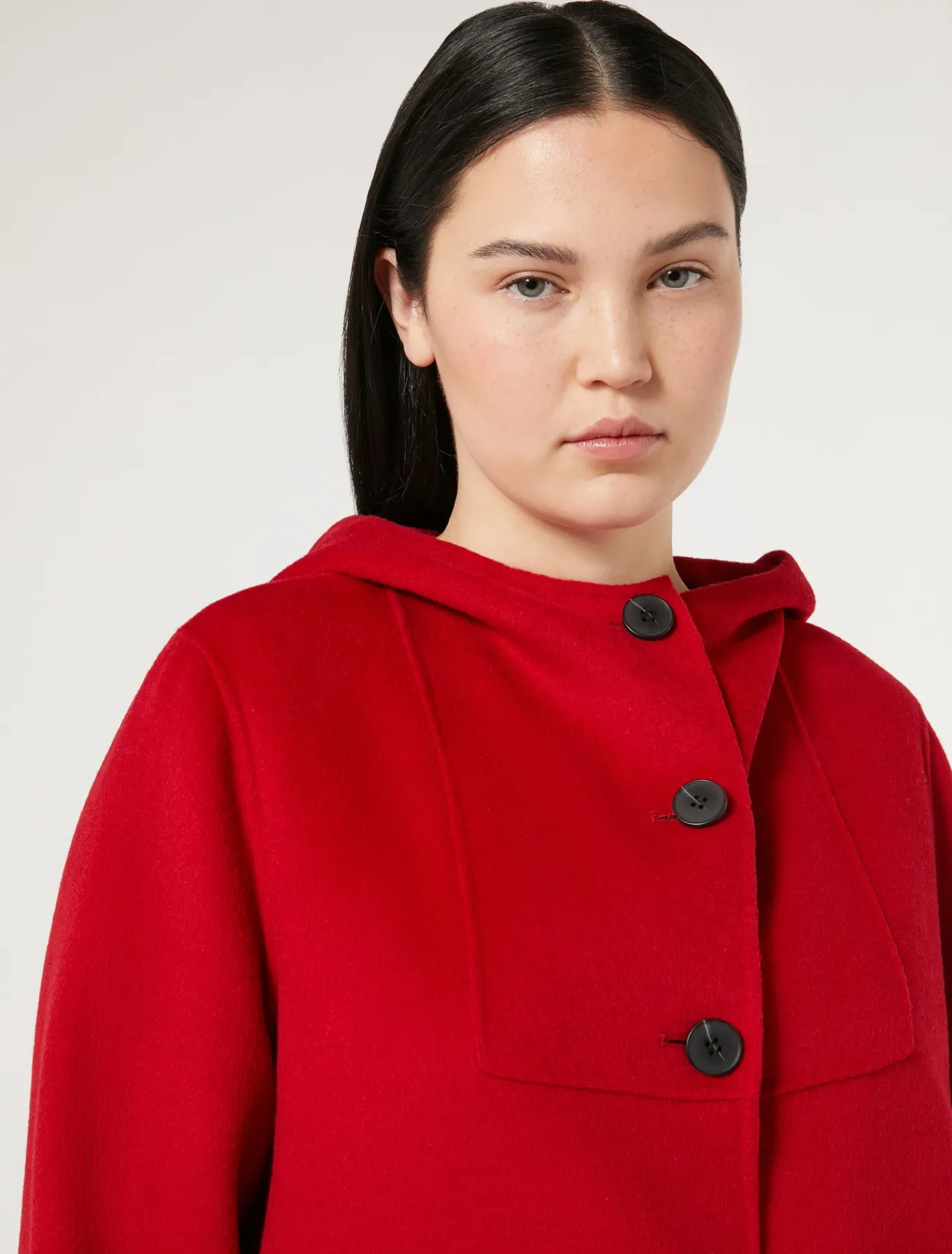 Marina Rinaldi Veste en double laine ROUGE New