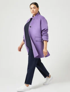 Marina Rinaldi Veste en double laine VIOLET Clearance