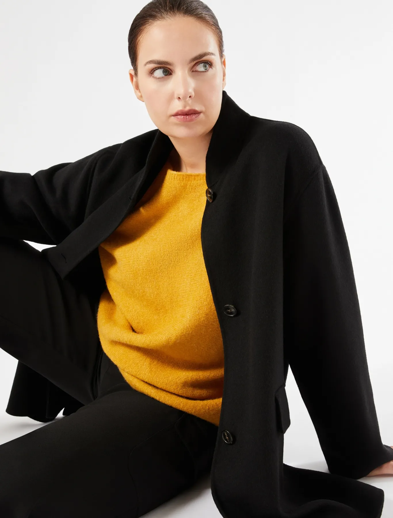 Marina Rinaldi Veste en double laine NOIR Hot
