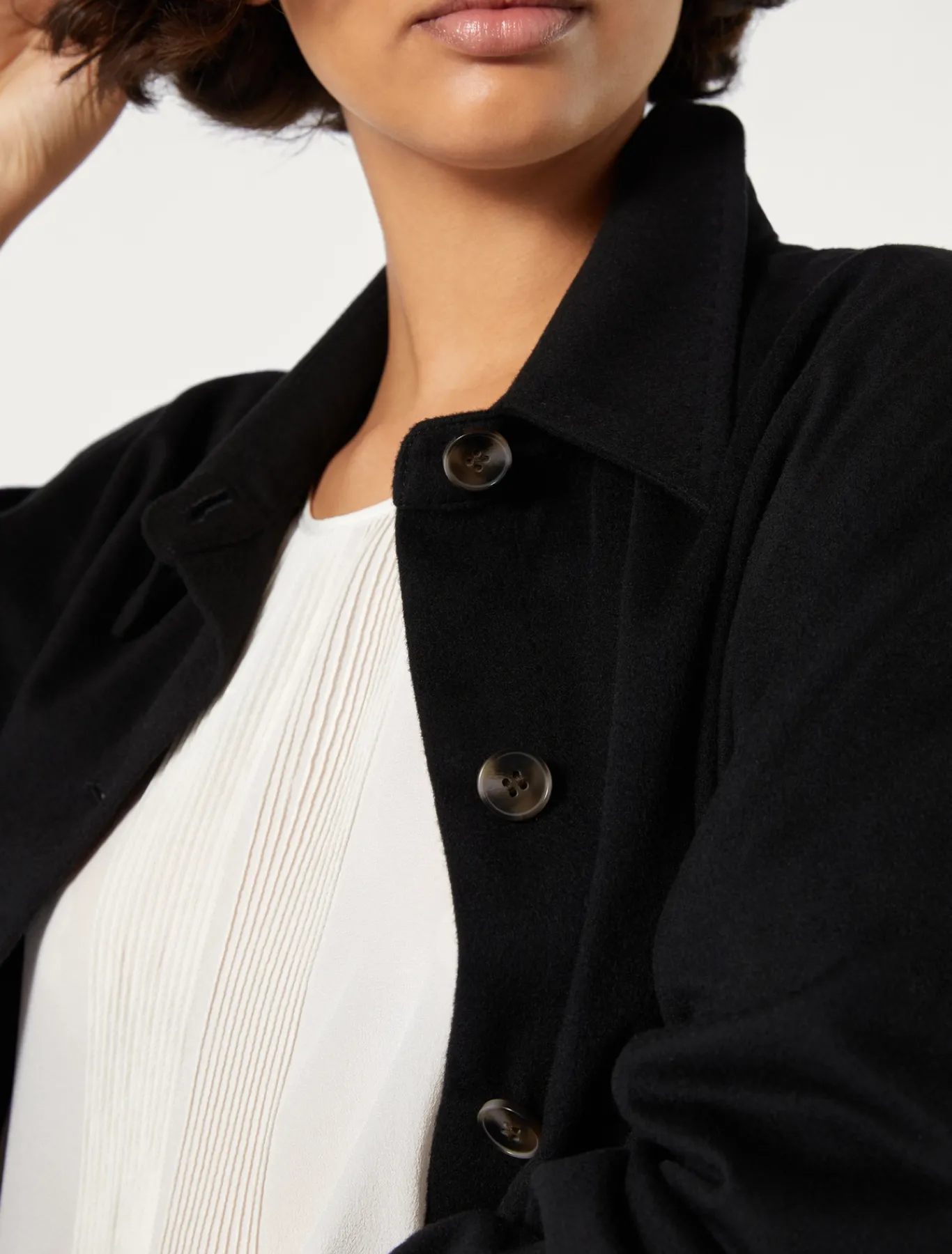 Marina Rinaldi Veste en drap de laine NOIR Hot