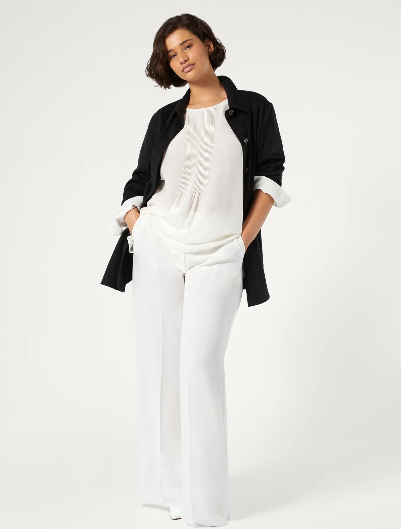 Marina Rinaldi Veste en drap de laine NOIR Hot