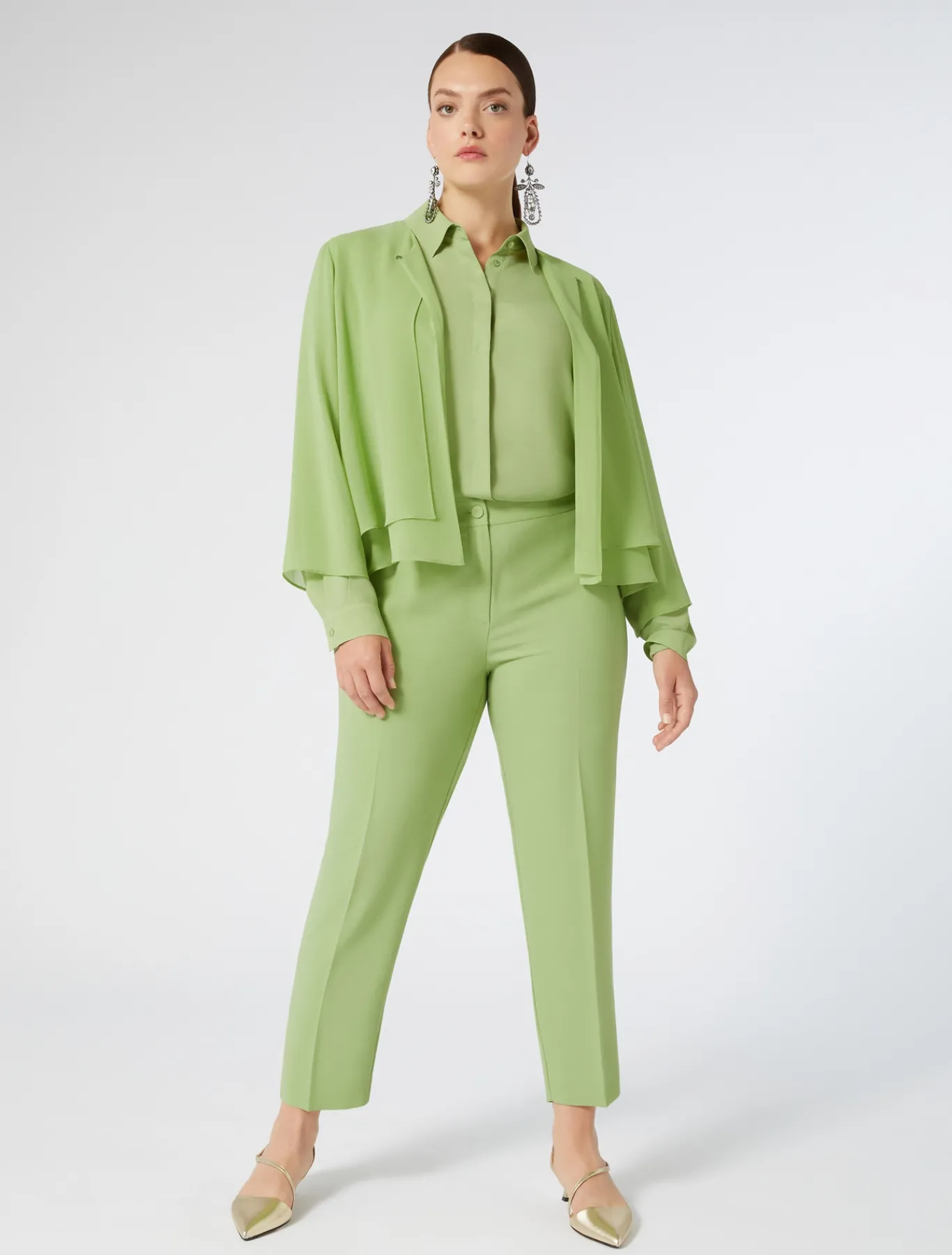 Marina Rinaldi Veste en georgette VERTOLIVE Online