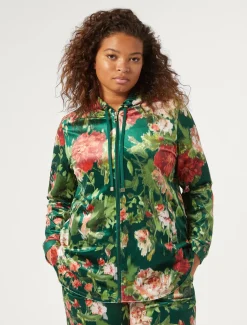 Marina Rinaldi Veste en jersey velours VERT Fashion