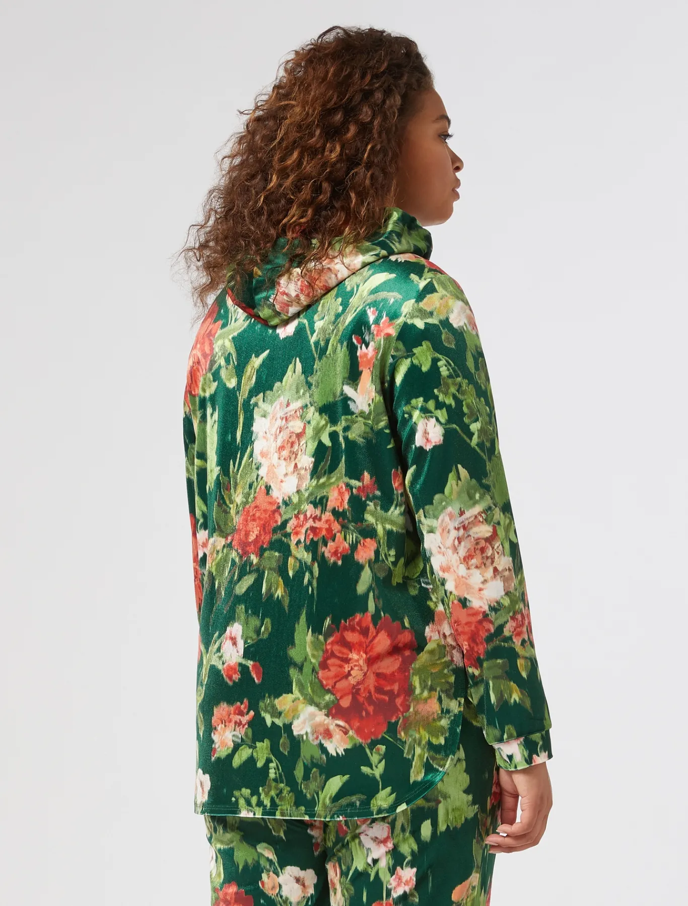 Marina Rinaldi Veste en jersey velours VERT Fashion