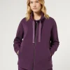 Marina Rinaldi Veste en molleton de coton VIOLET Discount